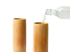 Bambus Vand- og Te Kop – Cylindrisk Design, 350 ml