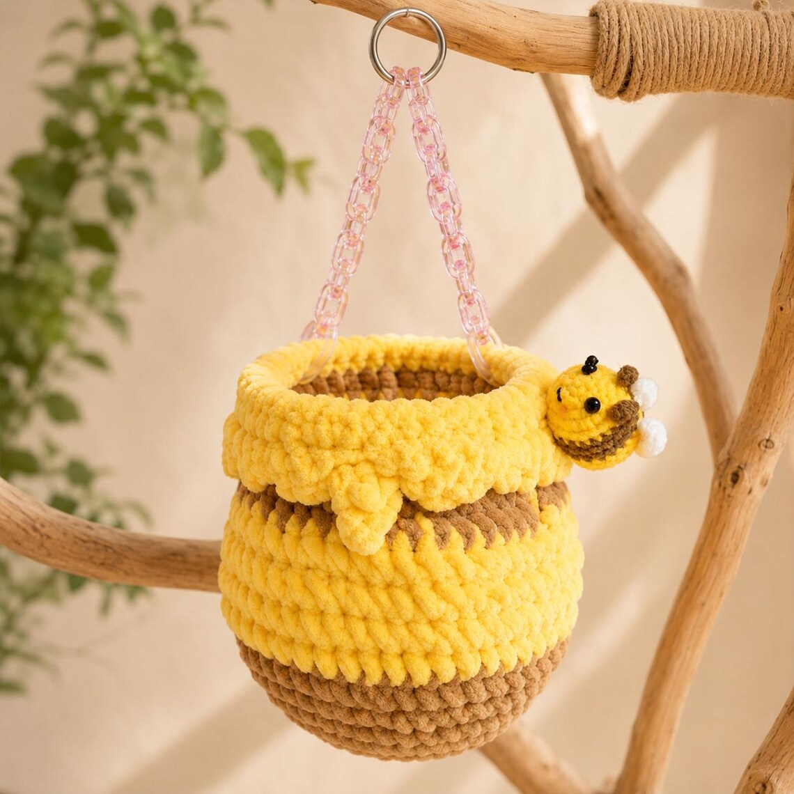 Saco Colgante en Forma de Tarro de Miel para Descanso de Pequeños Animales Trepadores de Jaula Nidos